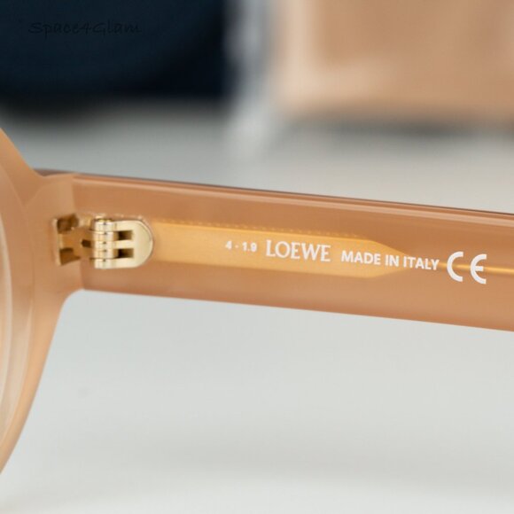 Loewe Women Eyeglasses Shiny Light Pink Demo Round LW50009I 072 BRAND NEW main image 5